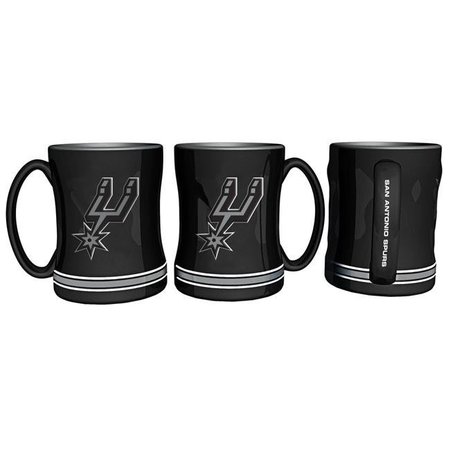 BOELTER BRANDS San Antonio Spurs Coffee Mug 14oz Sculpted Relief - New 8886088530